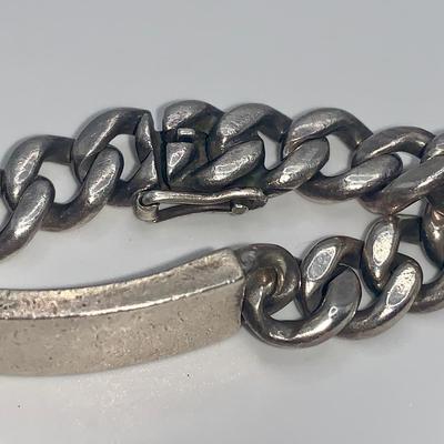 Sale Photo Thumbnail #187: About 49g total weight. It is a 8” bracelet. Good condition with secure clasp.