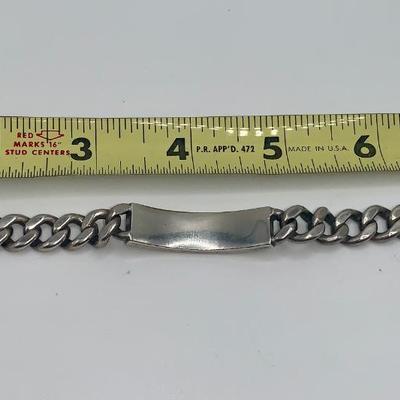 Heavy Napier Sterling Silver ID Bracelet