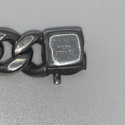 Heavy Napier Sterling Silver ID Bracelet