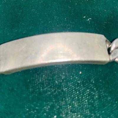 Heavy Napier Sterling Silver ID Bracelet