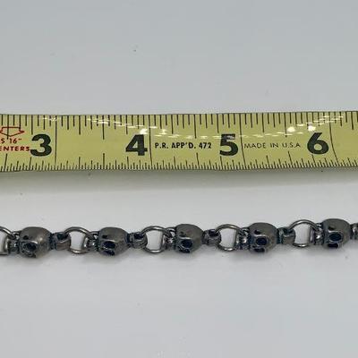 8” Biker Skull Bracelet
