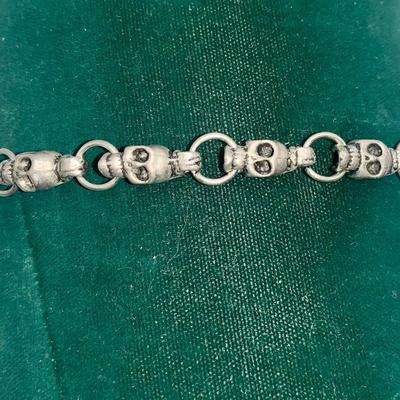 8” Biker Skull Bracelet