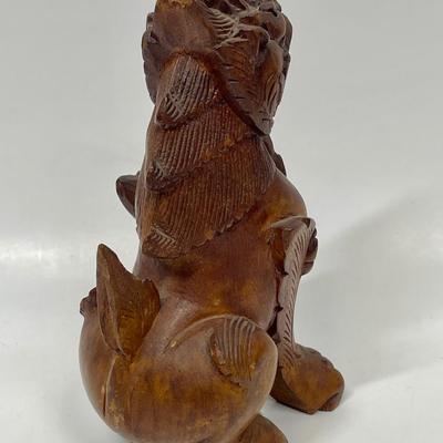 Carved Wooden Foo Dog