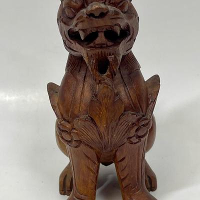 Carved Wooden Foo Dog