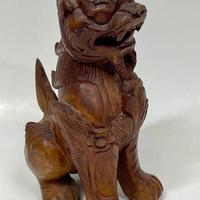Carved Wooden Foo Dog