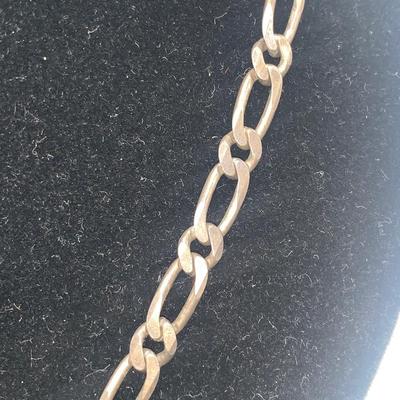 22” Figaro Sterling Silver Necklace