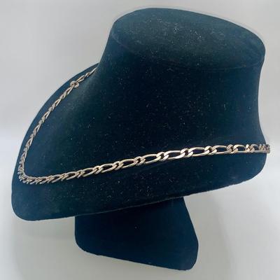 22” Figaro Sterling Silver Necklace