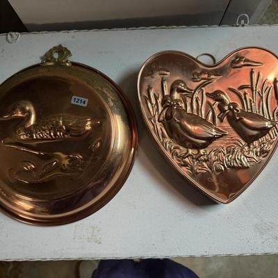 Copper duck wall hangings