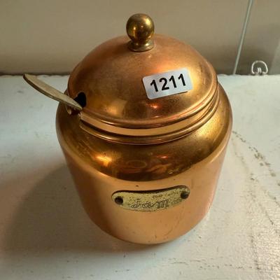 Copper jam jar