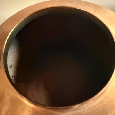 Copper teapot with porcelain handle