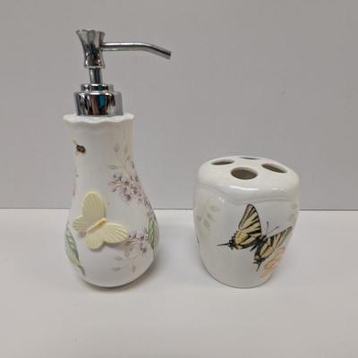 Lenox Soap Dispenser & Tooth Brush Holder
