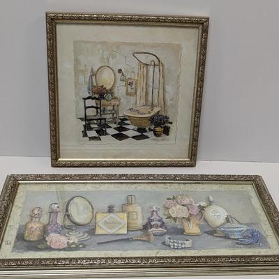 Framed C. Winterle Oslon Bathroom Prints