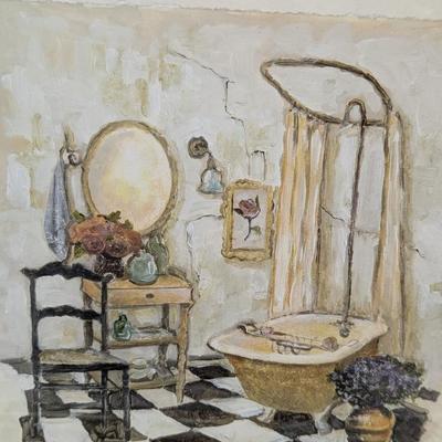 Framed C. Winterle Oslon Bathroom Prints