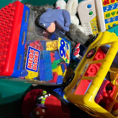 Vintage Kids Toys Lot - Snoopy, Barney, Elmo