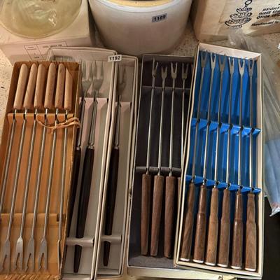 Assortment of fondue forks
