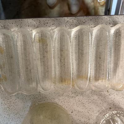 Wagner ware depression glass corn tray