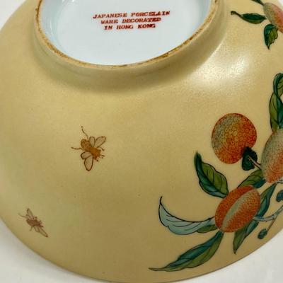 Painted Bowl with oranges or peaches.- good fortune and longevity