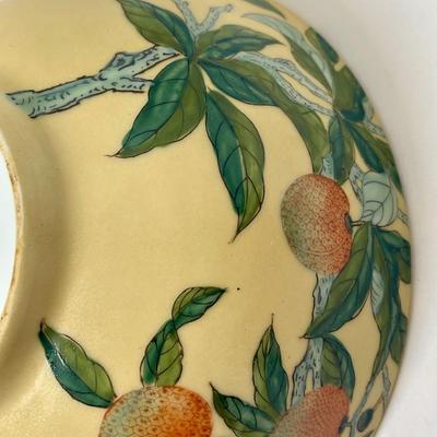 Painted Bowl with oranges or peaches.- good fortune and longevity