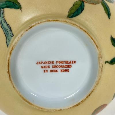 Painted Bowl with oranges or peaches.- good fortune and longevity