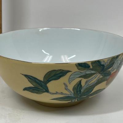 Painted Bowl with oranges or peaches.- good fortune and longevity