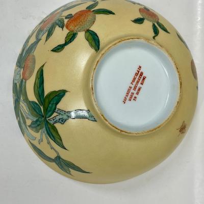 Painted Bowl with oranges or peaches.- good fortune and longevity