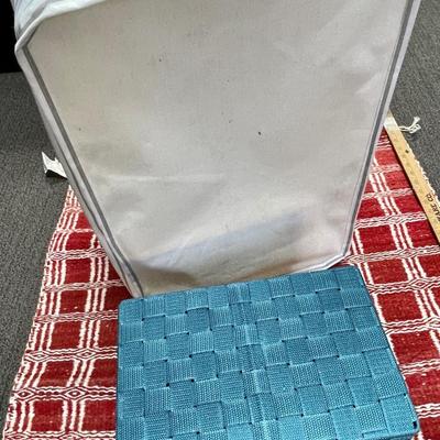 Misc Household Lot - square mat and 2 storage containers