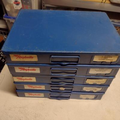 Raybestos Metal Storage Boxes with Contents (Choice A)