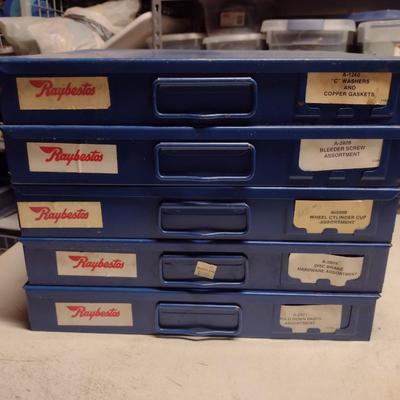 Raybestos Metal Storage Boxes with Contents (Choice A)