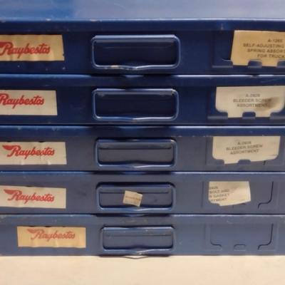 Raybestos Metal Storage Boxes with Contents (Choice B)