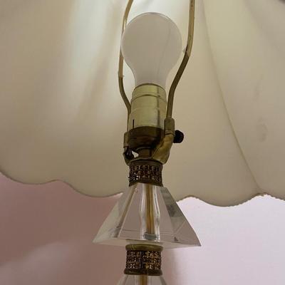 Vintage Acryllic Base Lamp with Shade