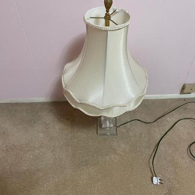 Vintage Acryllic Base Lamp with Shade