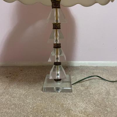 Vintage Acryllic Base Lamp with Shade