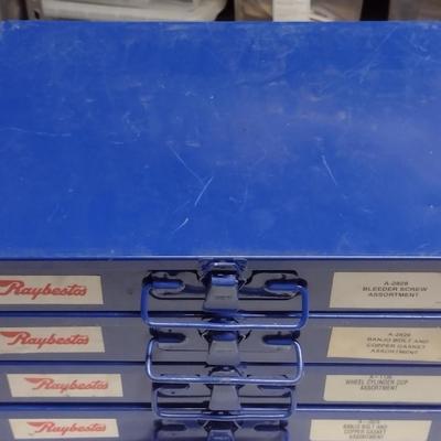 Raybestos Metal Storage Boxes with Contents (Choice C)