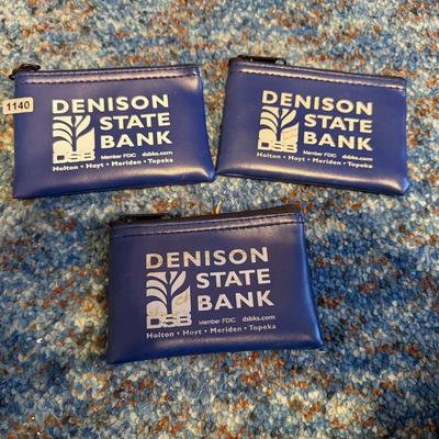 Denison State Bank coin purses