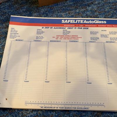 Several pads of appointment makers