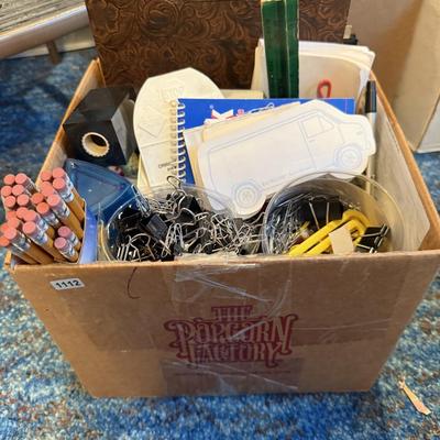 Box full of office stuff