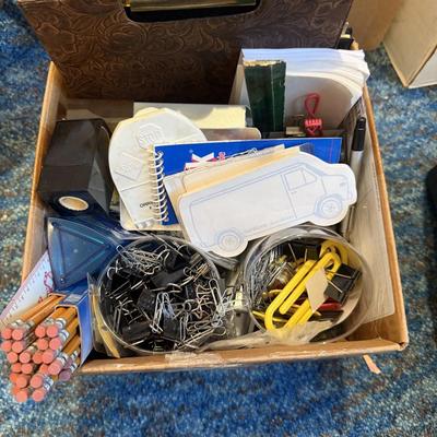 Box full of office stuff