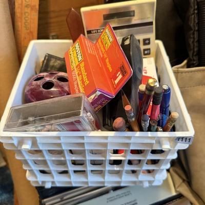 Office crate of supplies
