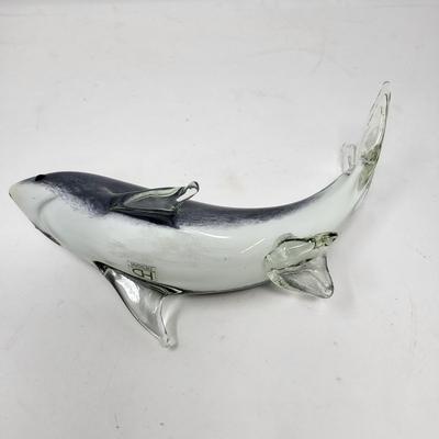 HD Designs 9" Art Glass Shark Sculpture