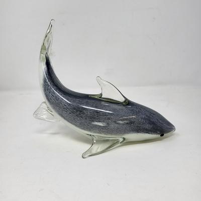 HD Designs 9" Art Glass Shark Sculpture