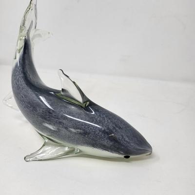 HD Designs 9" Art Glass Shark Sculpture
