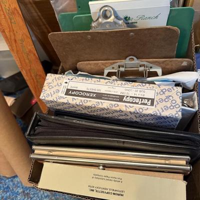 Clipboards and paper