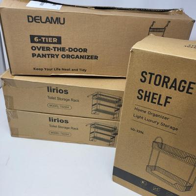Storage Shelf Organizers Lot of (4)
