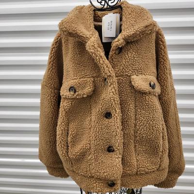 LuLaRoe Sherpa Fleece Button Down Jacket Size L