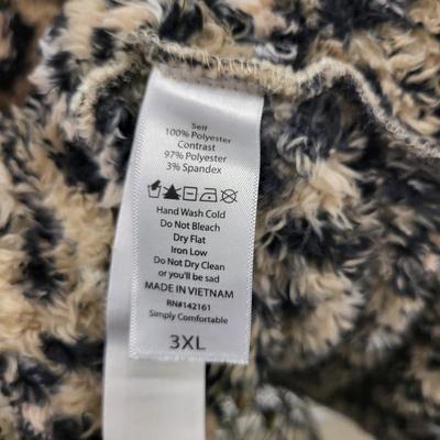 NWT Two LuLaRoe Camo & Animal Print Fleece Pullovers 3XL