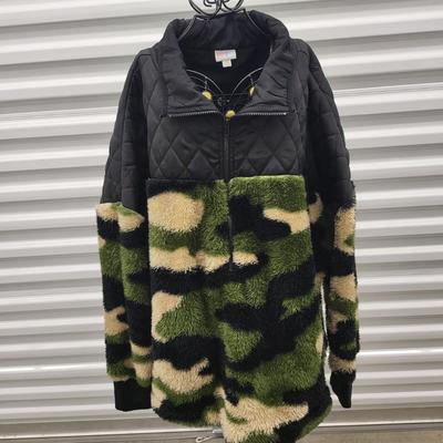 NWT Two LuLaRoe Camo & Animal Print Fleece Pullovers 3XL