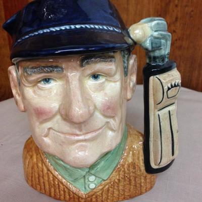Vintage Royal Doulton Mug Golfer Figurine 