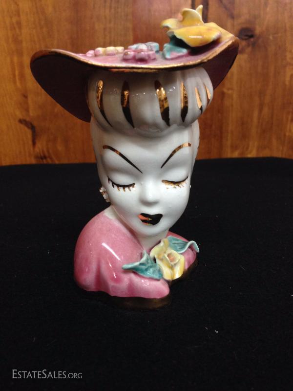 vintage doll head vases
