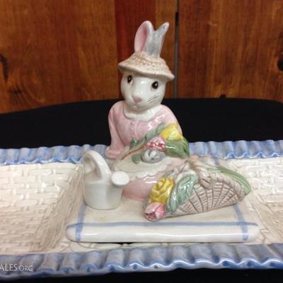Fitz and Floyd Easter Bunny Relish Tray