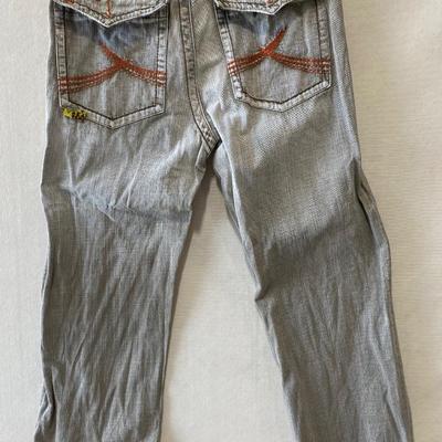 Akademiks jeans - size 34. Tan with orange
